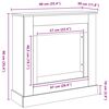 vidaXL Πλαίσιο Τζακιού Καπνιστή Δρυς 90x30x90 εκ. από Επεξ. Ξύλο