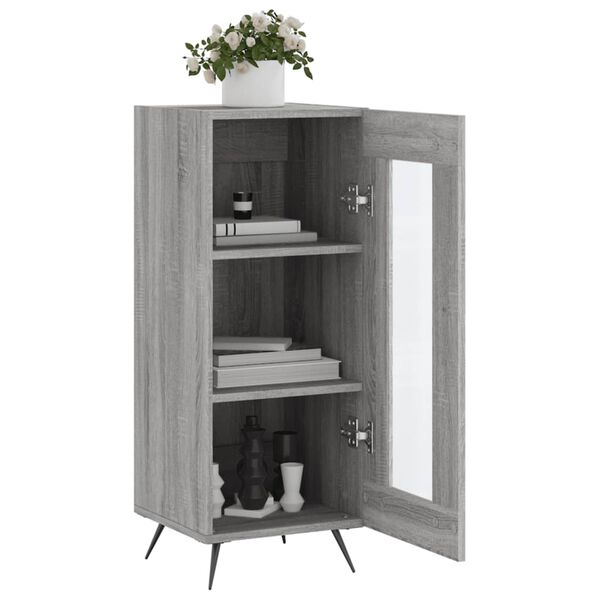 vidaXL Ντουλάπι Γκρι Sonoma 34,5x34x90 εκ. από Επεξεργασμένο Ξύλο