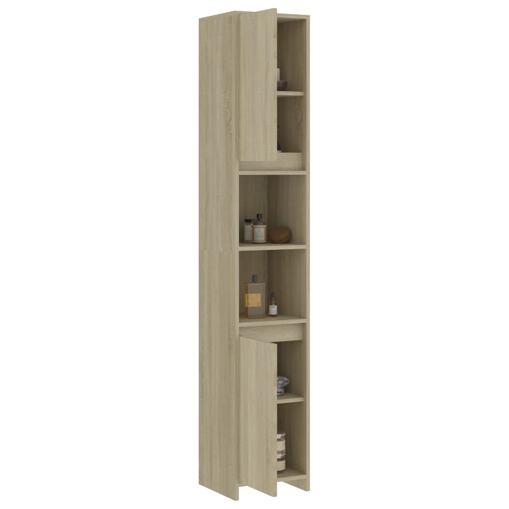 vidaXL Στήλη Μπάνιου Γκρι του Σκυροδέματος 30x30x183,5 εκ. Επεξ. Ξύλο