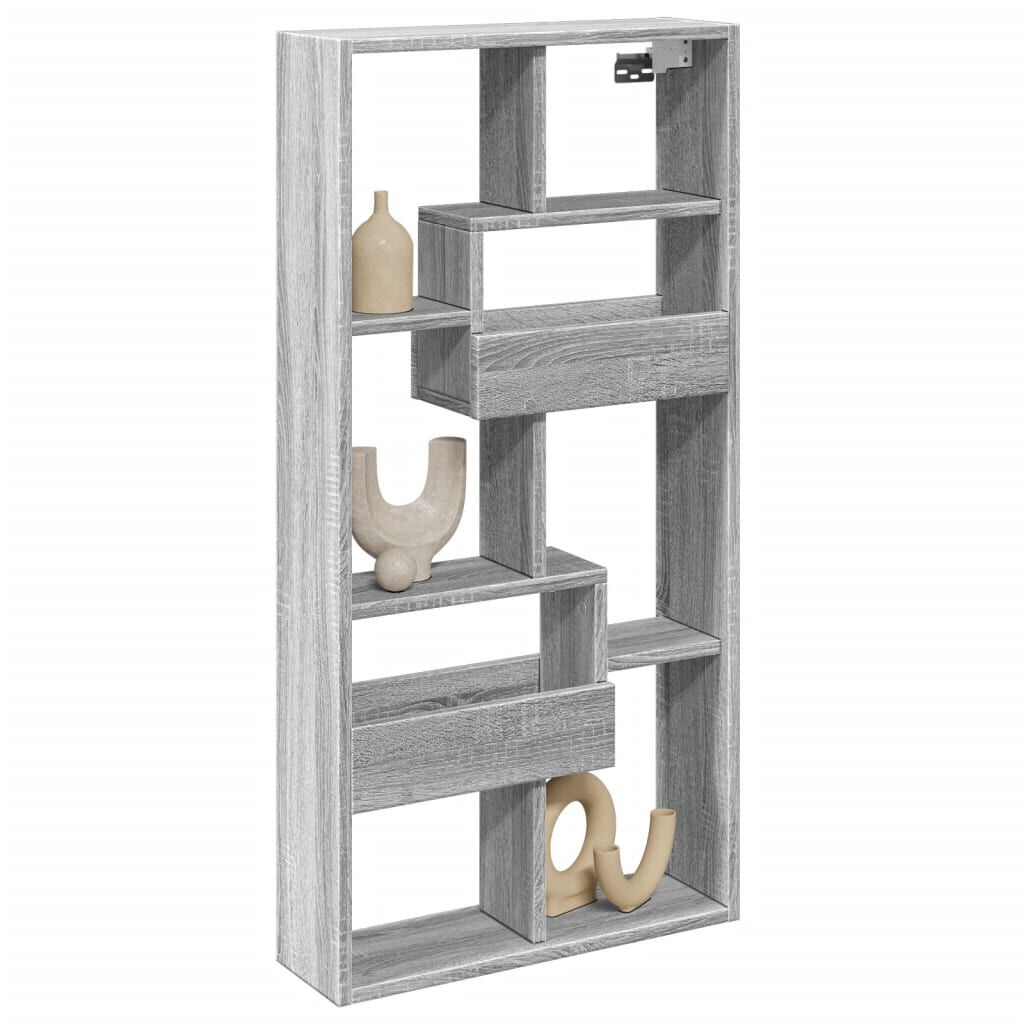 vidaXL Ντουλάπι Τοίχου Γκρι Sonoma 50x15x100 εκ. Επεξεργασμένο Ξύλο
