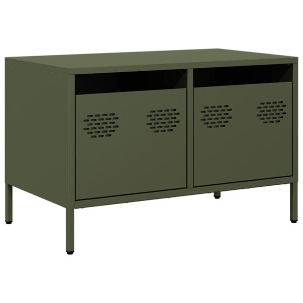 vidaXL Έπιπλο Τηλεόρασης Λαδί 68 x 39 x 43,5 εκ. Χάλυβας Ψυχρής Έλασης