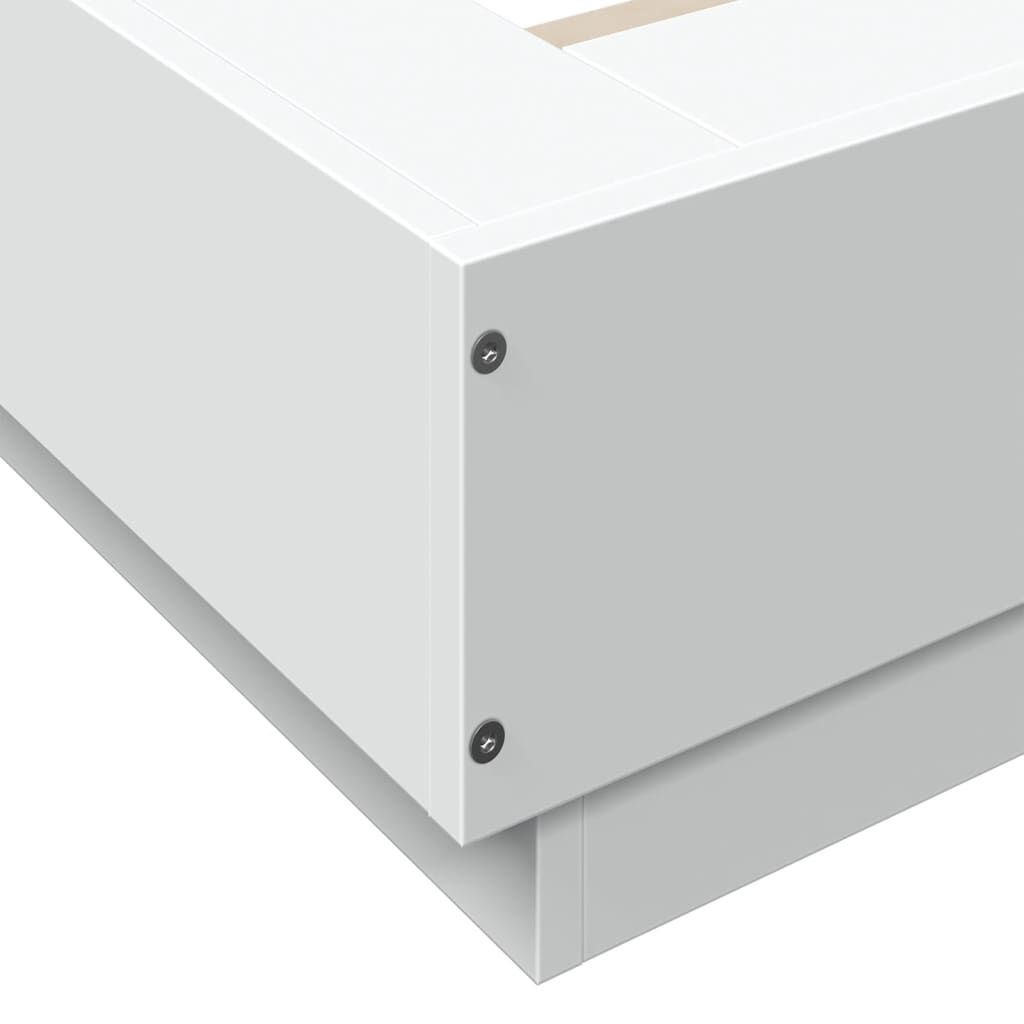 vidaXL Πλαίσιο Κρεβατιού Λευκό 140 x 190 εκ. Επεξεργασμένο Ξύλο
