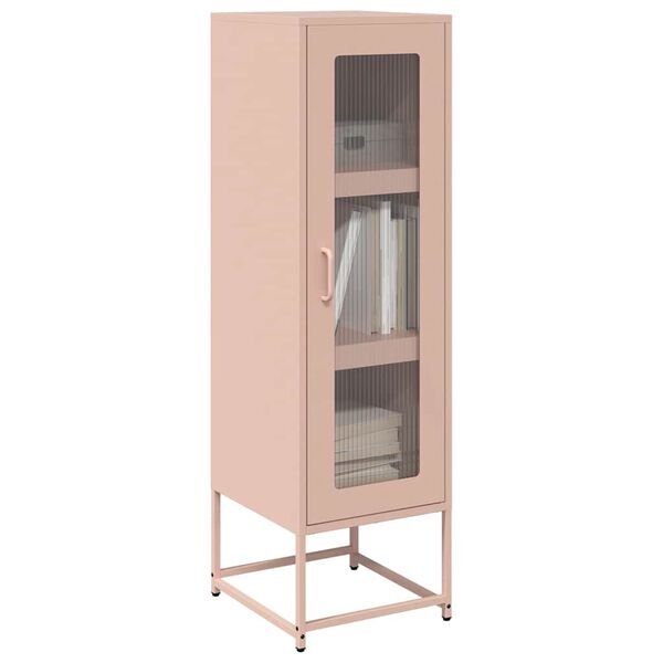 vidaXL Highboard &Rho;&omicron;&zeta; 36x39x123 cm &Alpha;&tau;&sigma;ά&lambda;&iota; &psi;&upsilon;&chi;&rho;ή&sigmaf; έ&lambda;&alpha;&sigma;&eta;&sigmaf;
