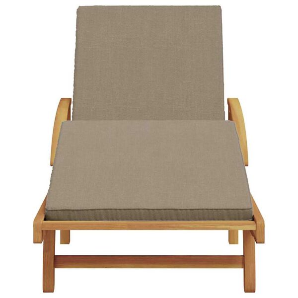 vidaXL Ξαπλώστρα με μαξιλάρι Taupe 200 x 67 x 84εκ Μασίφ ξύλο ακακίας