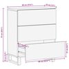 vidaXL Μπουφές Μαύρο 60x33x75 cm Μασίφ Ξύλο Μάνγκο