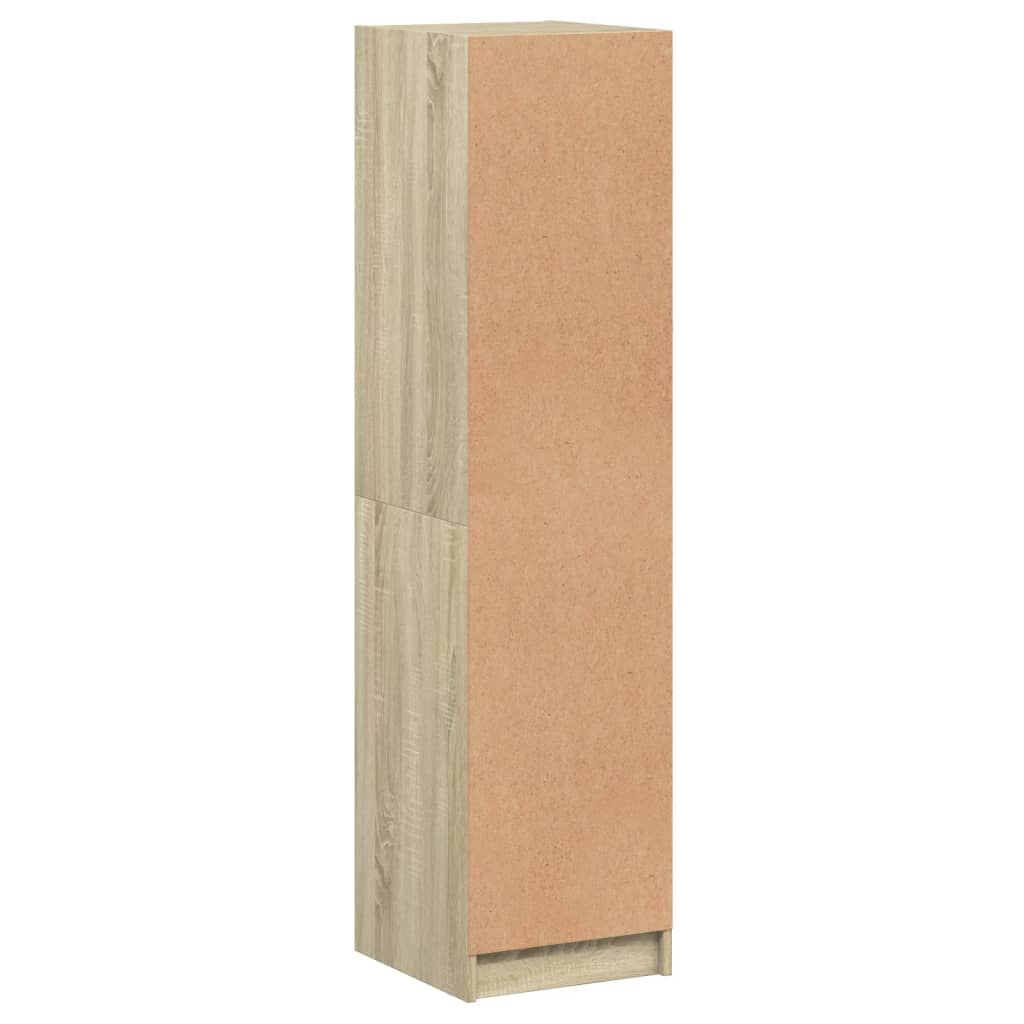 vidaXL Ντουλάπι Sonoma Δρυς 35 x 37 x 142 εκ. με Γυάλινες Πόρτες