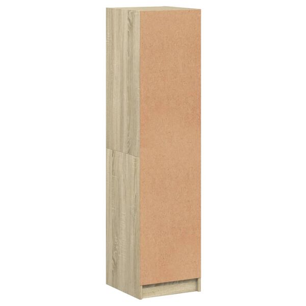 vidaXL Ντουλάπι Sonoma Δρυς 35 x 37 x 142 εκ. με Γυάλινες Πόρτες