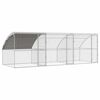 vidaXL Κλουβί για κότες Ασημί 600 x 200 x 198.5 εκ