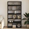 vidaXL Βιβλιοθήκη Μαύρη δρυς 100 x 33 x 187.5 εκ. Επεξεργασμένο ξύλο