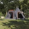 vidaXL Σκηνίτσα Teepee με στέγη Γκρι και Πορτοκαλί 545 x 450 x 295 εκ