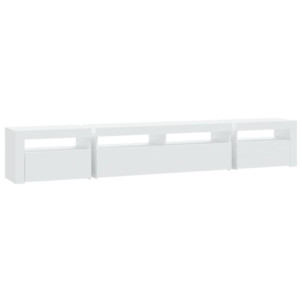 vidaXL Έπιπλο Τηλεόρασης με LED Λευκό 240x35x40 εκ.