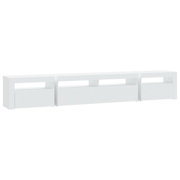 vidaXL Έπιπλο Τηλεόρασης με LED Λευκό 240x35x40 εκ.