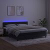 vidaXL &Kappa;&rho;&epsilon;&beta;ά&tau;&iota; Boxspring &mu;&epsilon; &Sigma;&tau;&rho;ώ&mu;&alpha; & LED &Mu;&alpha;ύ&rho;&omicron; 160x200 &epsilon;&kappa;. &Beta;&epsilon;&lambda;&omicron;ύ&delta;&iota;&nu;&omicron;