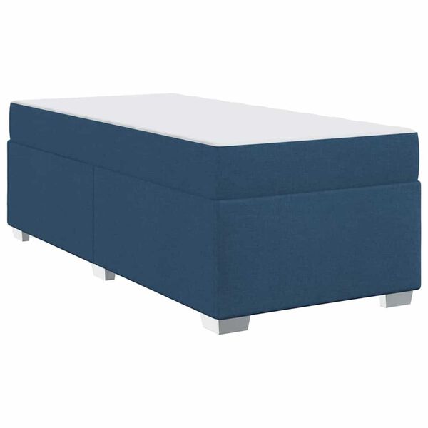 vidaXL Σκελετός Κρεβατιού Μπλε 90 x 190 cm ύφασμα