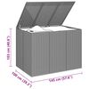 vidaXL Κουτί Μαξιλαριού Κήπου Γκρι 145x100x103 εκ. Ρατάν Πολυαιθ.