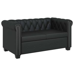 vidaXL &Kappa;&alpha;&nu;&alpha;&pi;έ&sigmaf; &Delta;&iota;&theta;έ&sigma;&iota;&omicron;&sigmaf; Chesterfield &Mu;&alpha;ύ&rho;&omicron;&sigmaf; &alpha;&pi;ό &Sigma;&upsilon;&nu;&theta;&epsilon;&tau;&iota;&kappa;ό &Delta;έ&rho;&mu;&alpha;