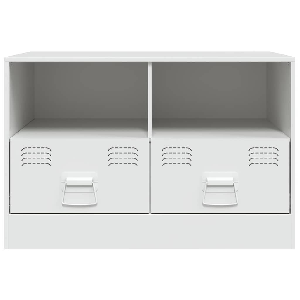 vidaXL Έπιπλα Τηλεόρασης 2 τεμ. Λευκό 67 x 39 x 44 εκ. από Χάλυβα