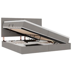 vidaXL &Kappa;&rho;&epsilon;&beta;ά&tau;&iota; &mu;&epsilon; &alpha;&pi;&omicron;&theta;&eta;&kappa;&epsilon;&upsilon;&tau;&iota;&kappa;ό &chi;ώ&rho;&omicron; &kappa;&alpha;&iota; LED &mu;&epsilon; led Taupe 200 x 200 cm