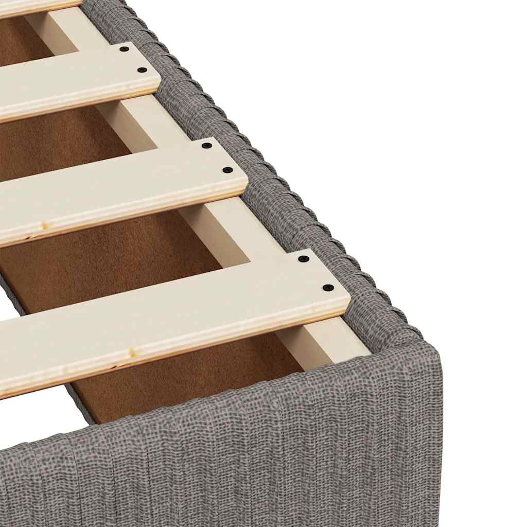 vidaXL Κρεβάτι Boxspring με Στρώμα Taupe 160x200 εκ. Υφασμάτινο