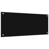 vidaXL Πίσω Πάνελ Κουζίνας Μαύρο 100 x 40 cm σκληρυμένο γυαλί