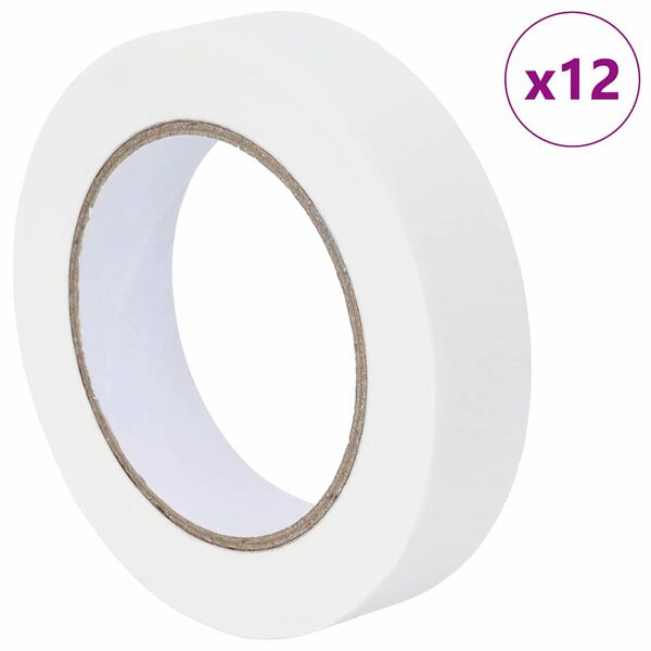 vidaXL &Tau;&alpha;&iota;&nu;ί&epsilon;&sigmaf; &Mu;ά&sigma;&kappa;&alpha;&sigmaf; &gamma;&iota;&alpha; &Zeta;&omega;&gamma;&rho;ά&phi;&omicron;&upsilon;&sigmaf; 12 pcs &Lambda;&epsilon;&upsilon;&kappa;ό 25mm x 50m &Chi;&alpha;&rho;&tau;ί
