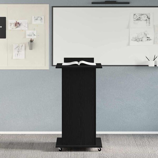 vidaXL Πλατφόρμα Μαύρη δρυς 55 x 55 x 107 cm Επεξεργασμένο ξύλο