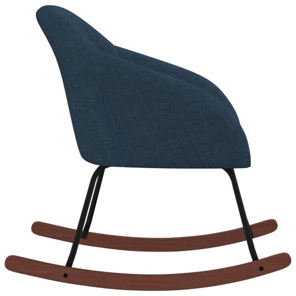 vidaXL Κουνιστή Πολυθρόνα Μπλε Υφασμάτινη