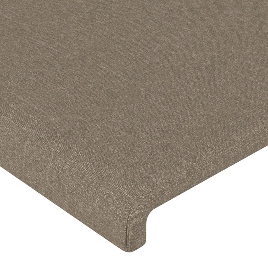 vidaXL Κεφαλάρι Κρεβατιού LED Taupe 83x16x118/128εκ. Υφασμάτινο