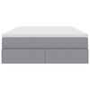 vidaXL Κρεβάτι με αποθηκευτικό χώρο και στρώμα με στρώμα Ανοιχτό γκρι