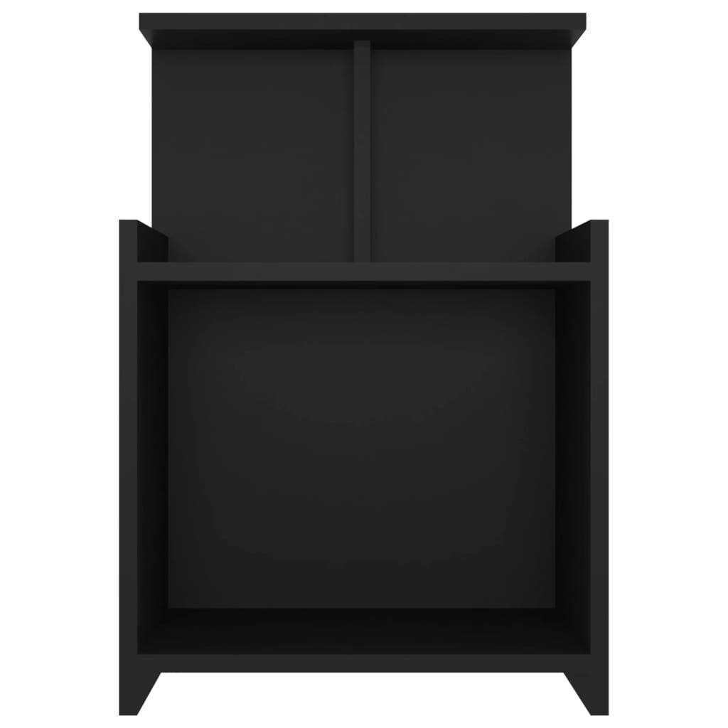 vidaXL Κομοδίνο Μαύρο 40 x 35 x 60 εκ. από Επεξ. Ξύλο
