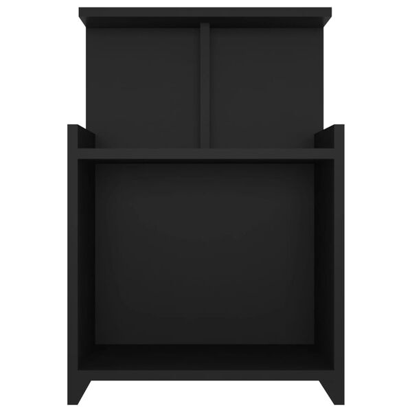 vidaXL Κομοδίνο Μαύρο 40 x 35 x 60 εκ. από Επεξ. Ξύλο