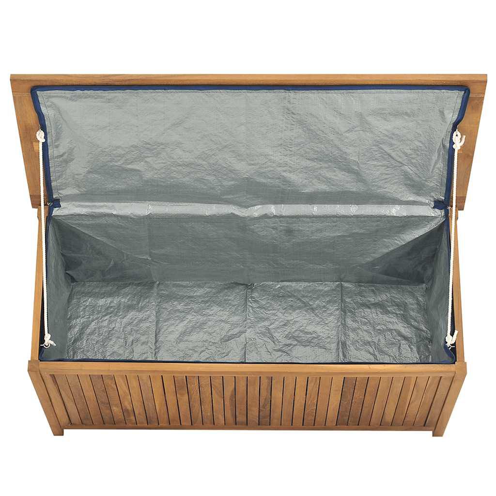 vidaXL Μπαούλο Κήπου 114 x 50 x 58 εκ. από Μασίφ Ξύλο Teak