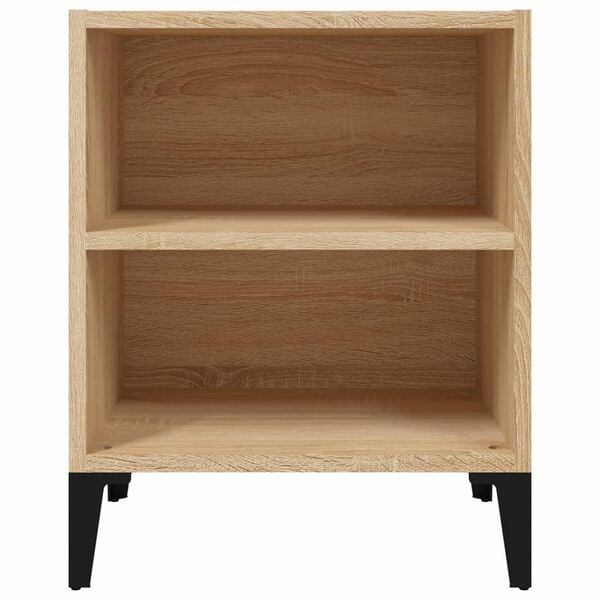 vidaXL Κομοδίνο Sonoma Δρυς 40 x 30 x 50 εκ. με Μεταλλικά Πόδια