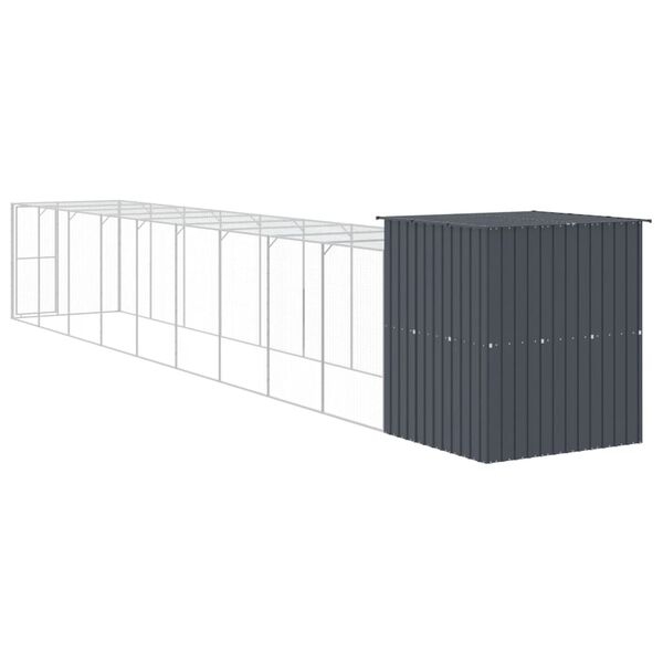 vidaXL Κοτέτσι με Περίβολο Ανθρακί 165x1067x181 εκ. Γαλβαν. Χάλυβας