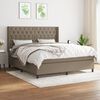 vidaXL &Kappa;&rho;&epsilon;&beta;ά&tau;&iota; Boxspring &mu;&epsilon; &Sigma;&tau;&rho;ώ&mu;&alpha; Taupe 160x200 &epsilon;&kappa;. &Upsilon;&phi;&alpha;&sigma;&mu;ά&tau;&iota;&nu;&omicron;