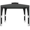 vidaXL Κιόσκι με Διπλή Οροφή Ανθρακί 2,98x2,98 μ. Ατσάλινο