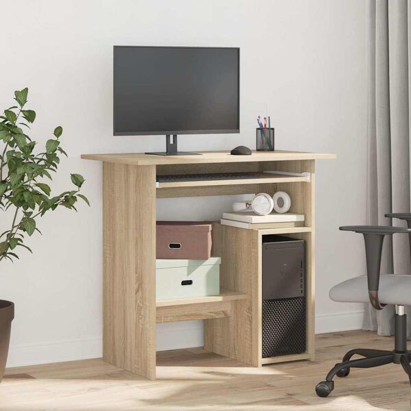 vidaXL Γραφείο Χρώμα Sonoma Δρυς 80 x 45 x 74 εκ. από Επεξ. Ξύλο