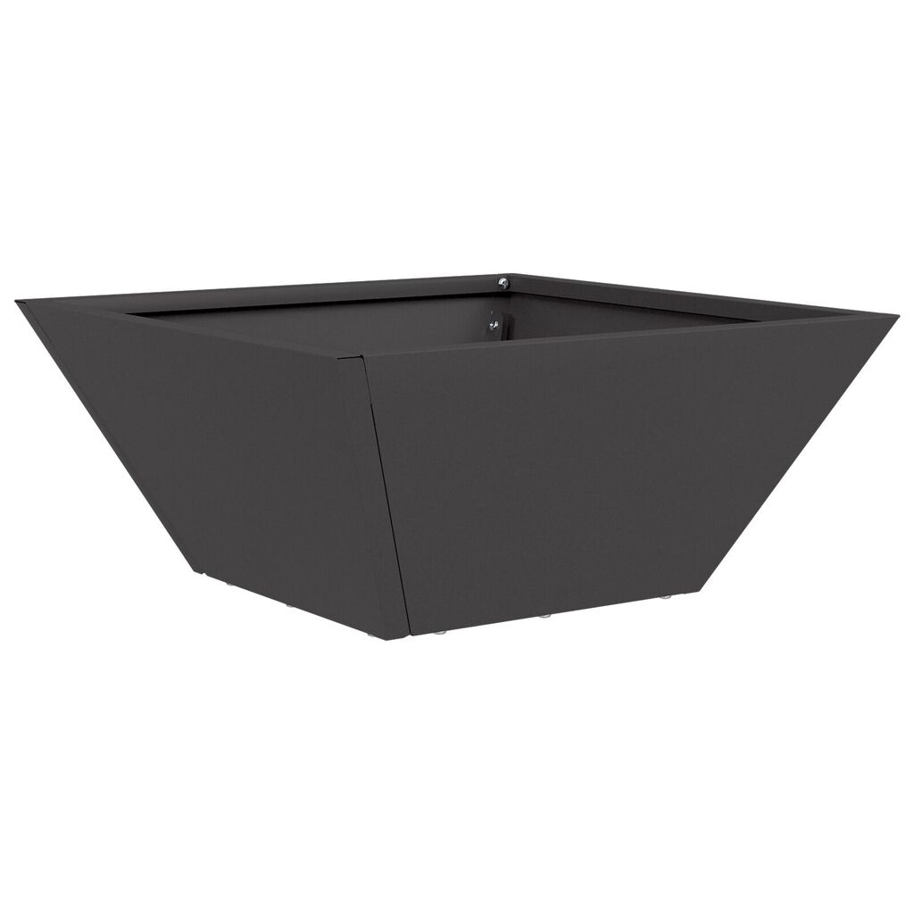 vidaXL μεταλλική γλάστρα Μαύρη Μέταλλο 35 x 35 x 15 cm Ανθεκτική