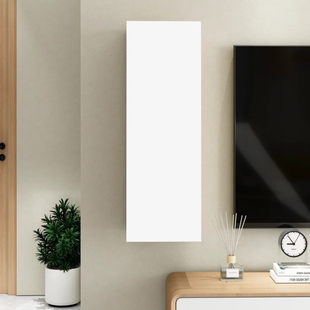 vidaXL Έπιπλο Τηλεόρασης Λευκό & Sonoma Δρυς 30,5x30x90εκ. Επεξ. Ξύλο