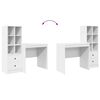vidaXL Γραφείο με αποθηκευτικό χώρο 2 pcs Λευκό 80 x 50 x 76 εκ.