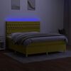 vidaXL &Kappa;&rho;&epsilon;&beta;ά&tau;&iota; Boxspring &mu;&epsilon; &Sigma;&tau;&rho;ώ&mu;&alpha; & LED &Pi;&rho;ά&sigma;&iota;&nu;&omicron; 160x200 &epsilon;&kappa; &Upsilon;&phi;&alpha;&sigma;&mu;ά&tau;&iota;&nu;&omicron;