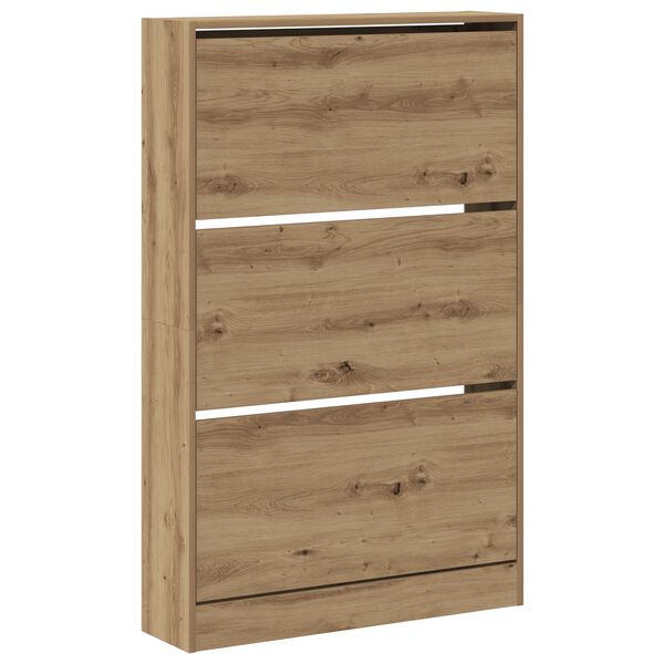 vidaXL Ντουλάπα Παπουτσιών Καρυδιά 80x21x125,5 εκ Επεξεργασμένο Ξύλο