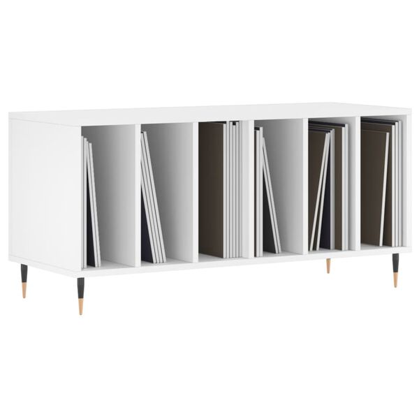 vidaXL Έπιπλο Δίσκων Λευκό 100 x 38 x 48 εκ. από Επεξεργασμένο Ξύλο