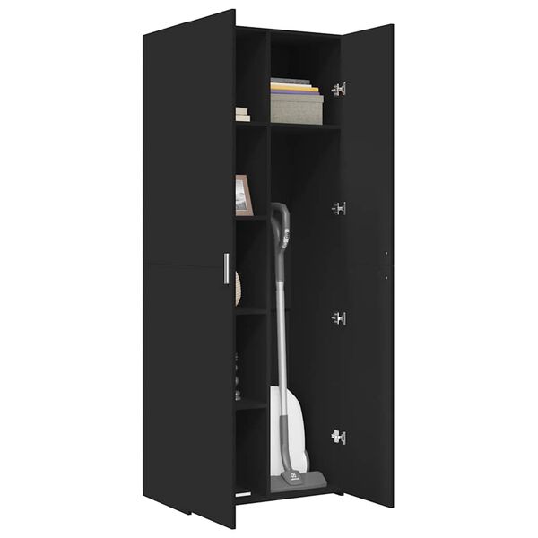 vidaXL Ντουλάπι Μαύρο 70x42,5x185 εκ. Επεξεργασμένο Ξύλο
