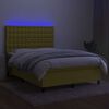 vidaXL &Kappa;&rho;&epsilon;&beta;ά&tau;&iota; Boxspring &mu;&epsilon; &Sigma;&tau;&rho;ώ&mu;&alpha; & LED &Pi;&rho;ά&sigma;&iota;&nu;&omicron; 140x190 &epsilon;&kappa; &Upsilon;&phi;&alpha;&sigma;&mu;ά&tau;&iota;&nu;&omicron;