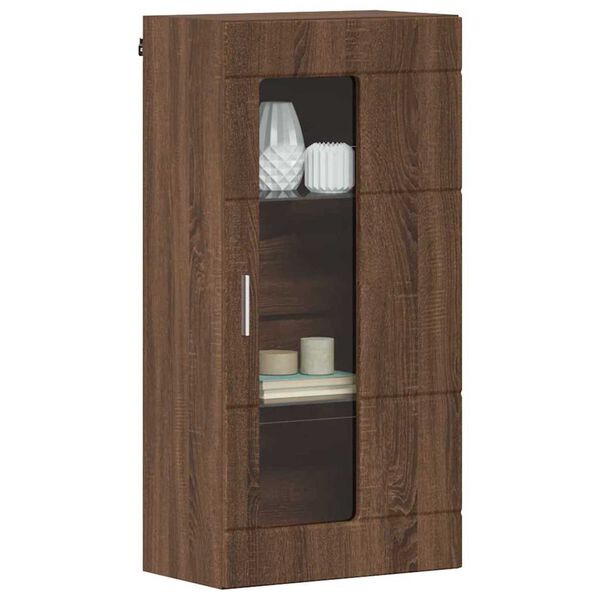 vidaXL Ντουλάπα τοίχου Καφέ δρυς 55 x 29 x 100 εκ Επεξεργασμένο ξύλο