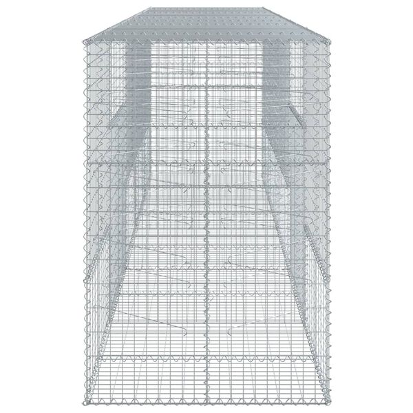 vidaXL Συρματοκιβώτιο με Κάλυμμα 500x100x150εκ από Γαλβανισμένο Χάλυβα