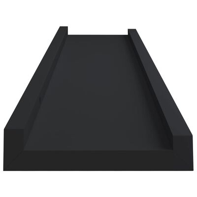 vidaXL Ράφια για Κορνίζες 2 τεμ. Μαύρα 60 x 9 x 3 εκ. από MDF