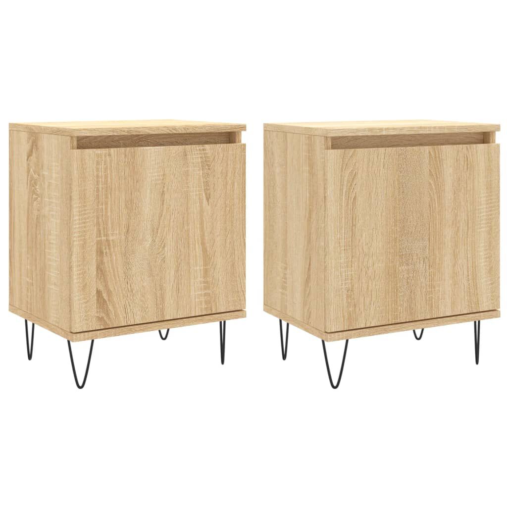 vidaXL Κομοδίνα 2 τεμ. Sonoma Δρυς 40x30x50 εκ. από Επεξεργασμένο Ξύλο