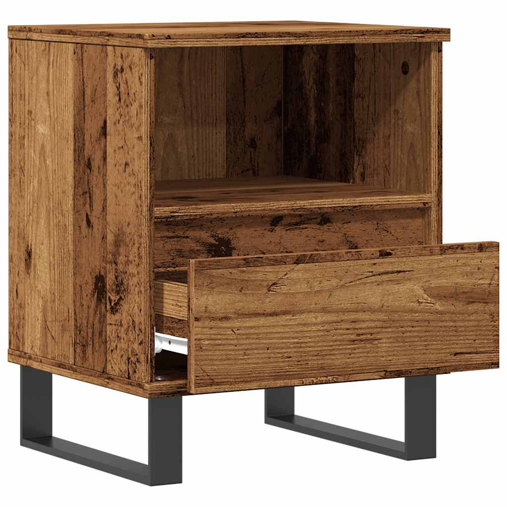vidaXL Κομοδίνα 2 τεμάχια Παλιό ξύλο 40x35x50 cm Κατασκευασμένο ξύλο